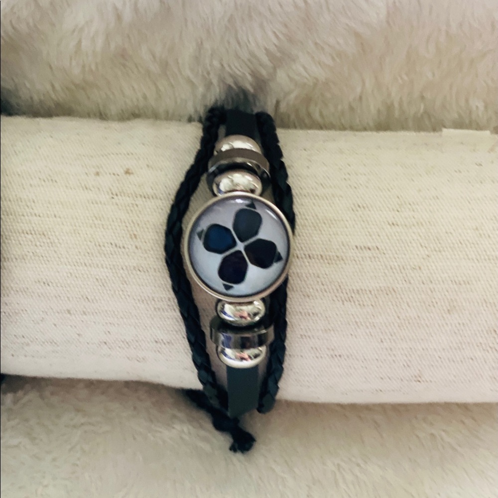 PlayStation wristband cuff bracelet white buttons old school throwback ps5 ps5